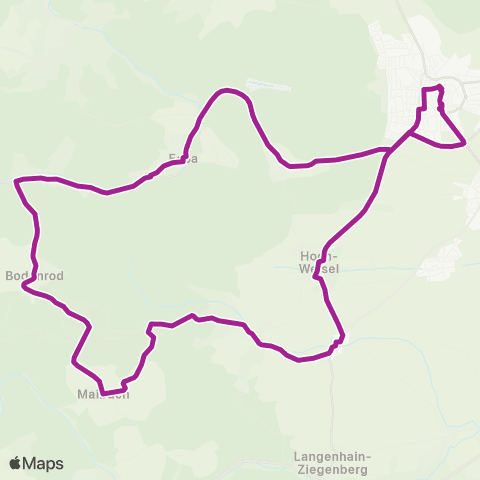 RMVB Butzbach-Hoch-Weisel Fauerbacher Str - Butzbach Bahnhof map