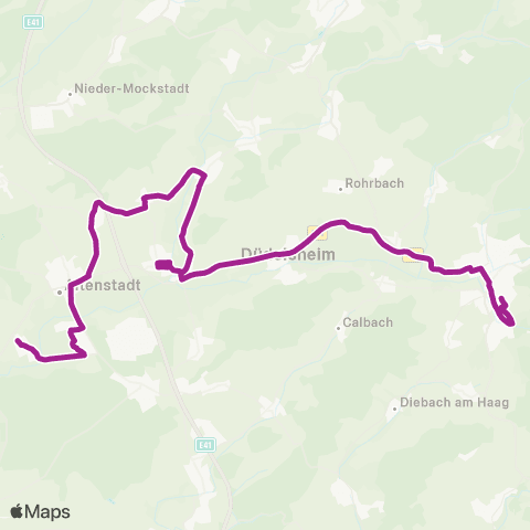 RMVB Büdingen Bahnhof - Altenstadt-Oberau AM Rosengarten map