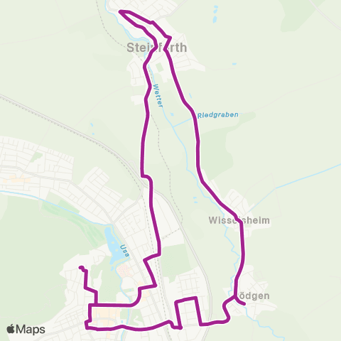 RMVB Bad Nauheim Bahnhof - Bad Nauheim Kaiserberg map