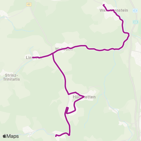 RMVB Hünstetten-Wallrabenstein Schule - Hünstetten-Strinz-Trinitatis Hohenweg map