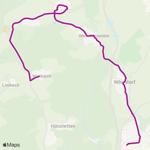 RMVB Idstein Bahnhof - Hünstetten-Wallbach Im Lagersboden map