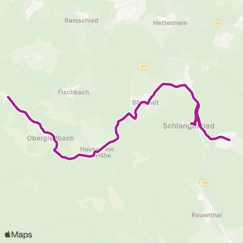 RMVB Schlangenbad-Bärstadt Grundschule - Schlangenbad-Niedergladbach Kirche map