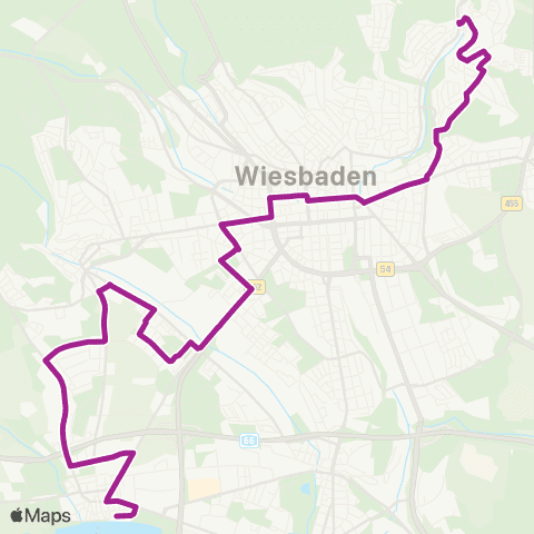 RMVB Wiesbaden-Dotzheim Nordstrander Str - Wiesbaden-Sonnenberg Hofgarten Pl map