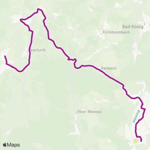 RMVB Hanau Friedhof Kesselstadt - Hanau Ulmenweg map