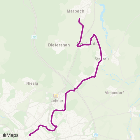 RMVB Fulda Stadtschloss - Petersberg-Marbach Im Eichsfeld map