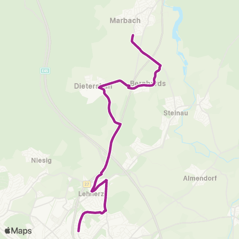 RMVB Fulda Pl Der Weißen Rose - Petersberg-Marbach Im Eichsfeld map