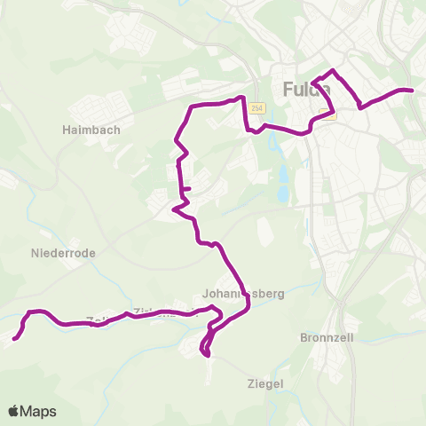 RMVB Fulda Marianum - Fulda-Istergiesel map