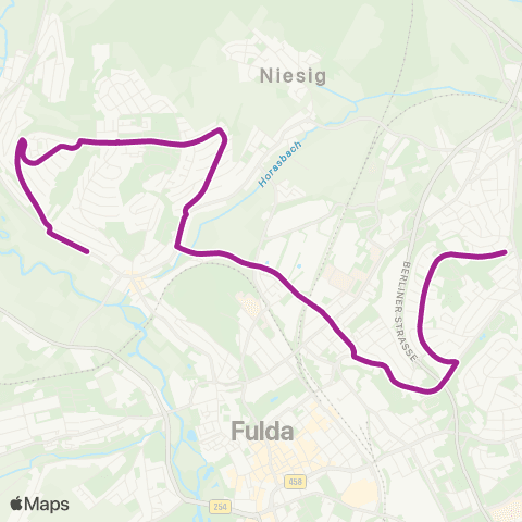 RMVB Petersberg Konrad-Adenauer-Schule - Fulda Schlitzer Str map