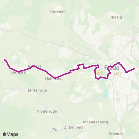 RMVB Fulda AM Seeseberg - Fulda-Malkes map