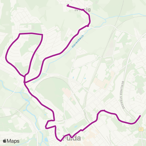 RMVB Fulda Waidesgrund - Fulda-Niesig AM Gerlos map