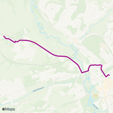 RMVB Fulda-Maberzell AM Berg - Fulda Stadtschloss map