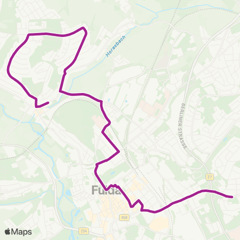 RMVB Fulda Horas Bonifatiusbrunnen - Fulda Marianum map
