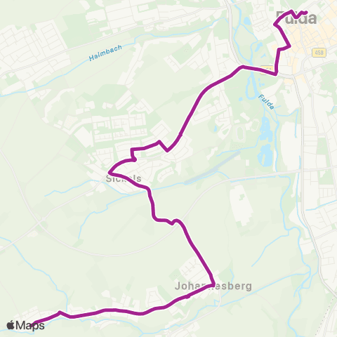 RMVB Fulda-Zell - Fulda Stadtschloss map