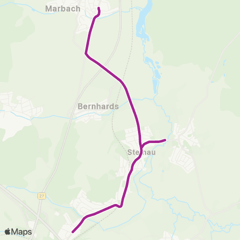 RMVB Petersberg-Götzenhof - Petersberg-Marbach Damian-Schmitt-Str map