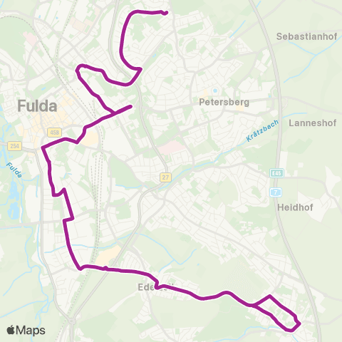 RMVB Künzell-Pilgerzell Florenberg - Petersberg Konrad-Adenauer-Schule map