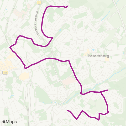 RMVB Künzell-Bachrain Kirche - Petersberg Konrad-Adenauer-Schule map