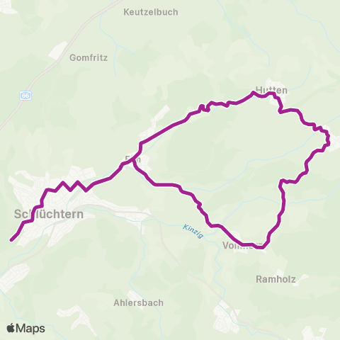 RMVB Schlüchtern Bahnhof - Schlüchtern Bahnhof map