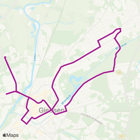 RMVB Gießen Berliner Pl - Gießen Berliner Pl map