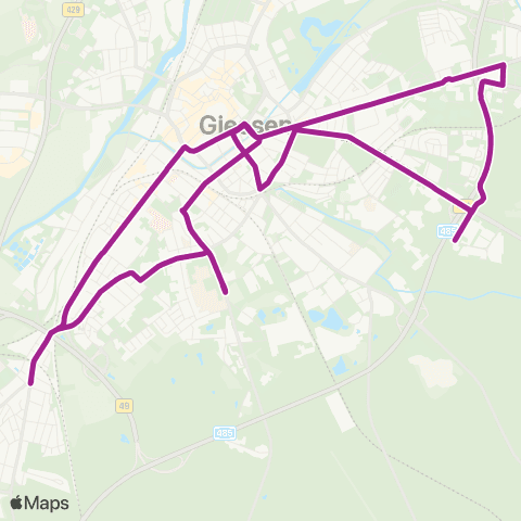 RMVB Gießen Berliner Pl - Gießen Berliner Pl map