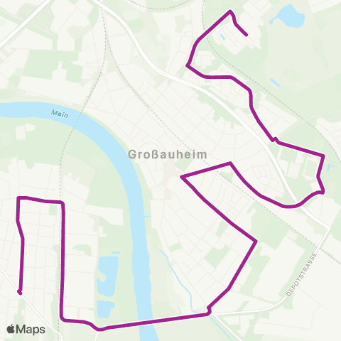 RMVB Hanau-Wolfgang Paul-Gerhardt-Schule - Hanau-Klein-Auheim Friedhof map