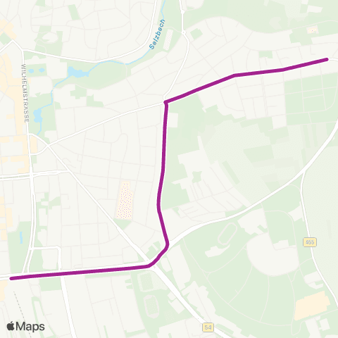 RMVB Wiesbaden Hauptbahnhof - Wiesbaden-Bierstadt Plutoweg map