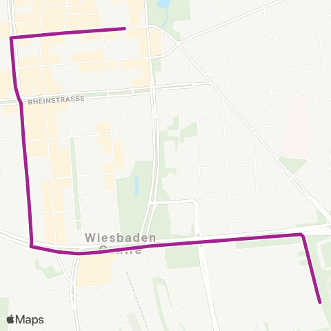 RMVB Wiesbaden Dernsches Gelände - Wiesbaden Berufsschulzentrum map