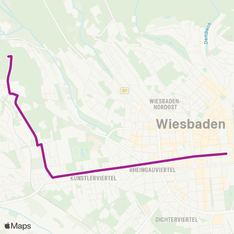 RMVB Wiesbaden-Klarenthal Graf-Von-Galen-Str - Wiesbaden Wilhelmstraße map