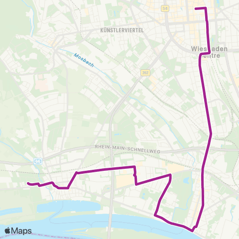 RMVB Wiesbaden Luisen Pl - Wiesbaden-Schierstein Oderstraße map