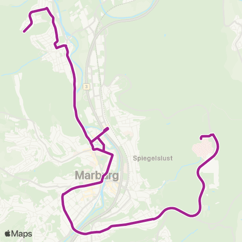 RMVB Marburg-Cappel Cappeler Gleiche - Marburg Universitätsklinikum map