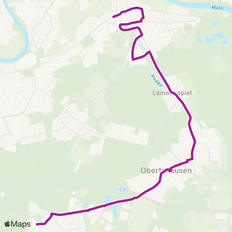 RMVB Mühlheim (Main) AM Anger - Obertshausen Bahnhof map