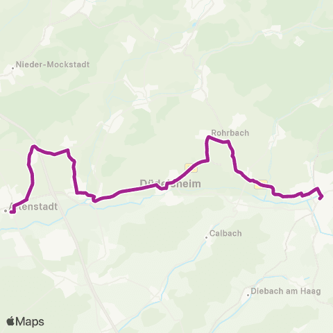 RMVB Altenstadt Bahnhof - Büdingen Gymnasiumstraße map