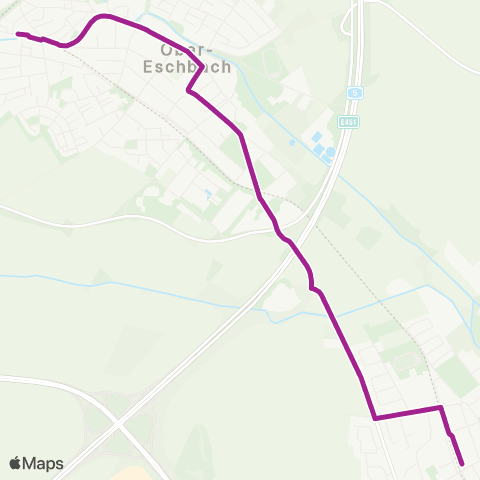 RMVB Frankfurt (Main) Nieder-Eschbach - Bad Homburg V.D.H.-Gonzenheim (U) map