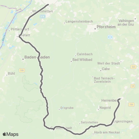 RMVR Karlsruhe Hbf - Fds Hbf. map