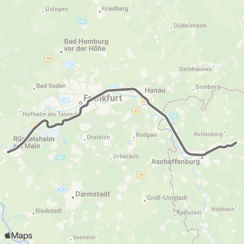 RMVR Rüsselsheim Opelwerk Bf - Laufach map