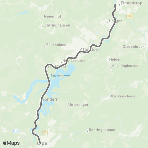 RMVR Olpe Bf - Finnentrop Bf map