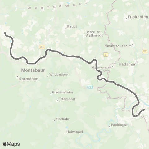 RMVR Siershahn Bf - Limburg Bf map