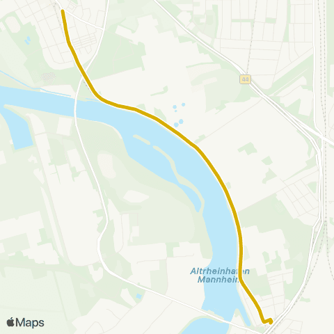 Rhein-Neckar-Verkehr GmbH Sandhofen - Luzenberg map