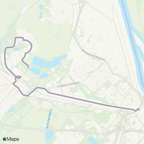 Rhein-Neckar-Verkehr GmbH LU Notwende - Hans-Warsch-Platz - Ebertpark Süd - LU Rathaus map