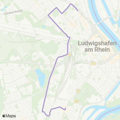 Rhein-Neckar-Verkehr GmbH BASF - Am Schwanen map