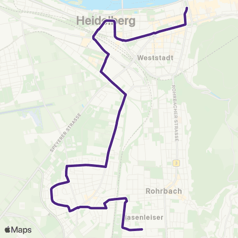 Rhein-Neckar-Verkehr GmbH Bismarckplatz - Kolbenzeil map