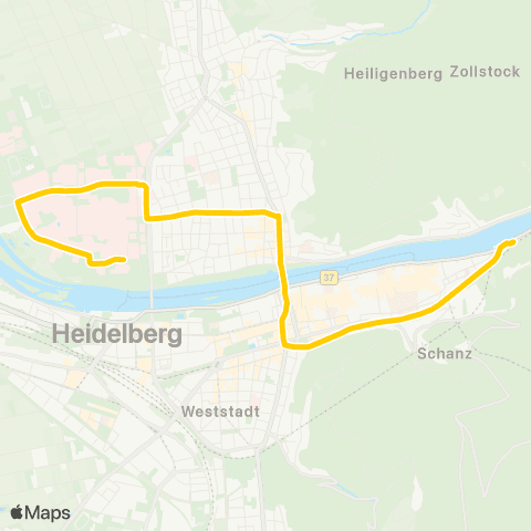 Rhein-Neckar-Verkehr GmbH S-Bahnhof Altstadt - Kopfklinik map