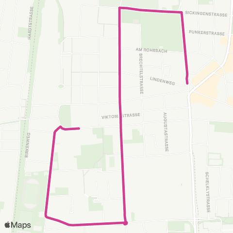 Rhein-Neckar-Verkehr GmbH HD Rohrbach Markt - Kirchheim S-Bahnhof - Hasenleiser - Rohrbach Markt map