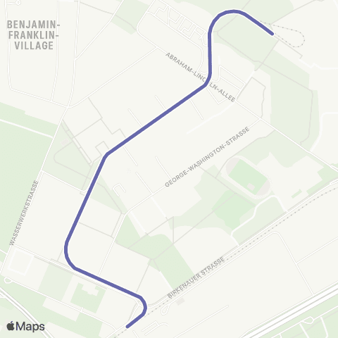 Rhein-Neckar-Verkehr GmbH Sullivan - Franklinschule - Franklin Mitte - Bensheimer Straße map