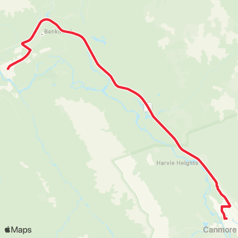 Roam Transit Canmore / Banff Regional map