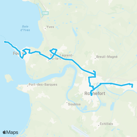 R'bus Fouras la Fumée / St-Laurent de la Prée / Rochefort / Tonnay-Charente Joliot-Curie map