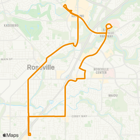 Roseville Transit A map