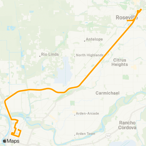 Roseville Transit 5 map