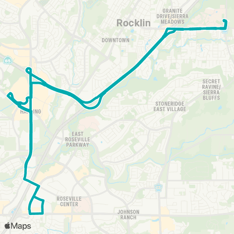 Roseville Transit E map