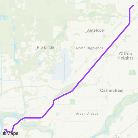 Roseville Transit Game Day Express map