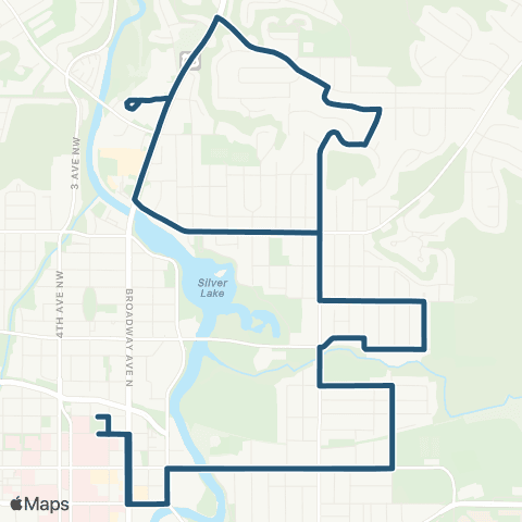 Rochester Public Transit Route 102 map